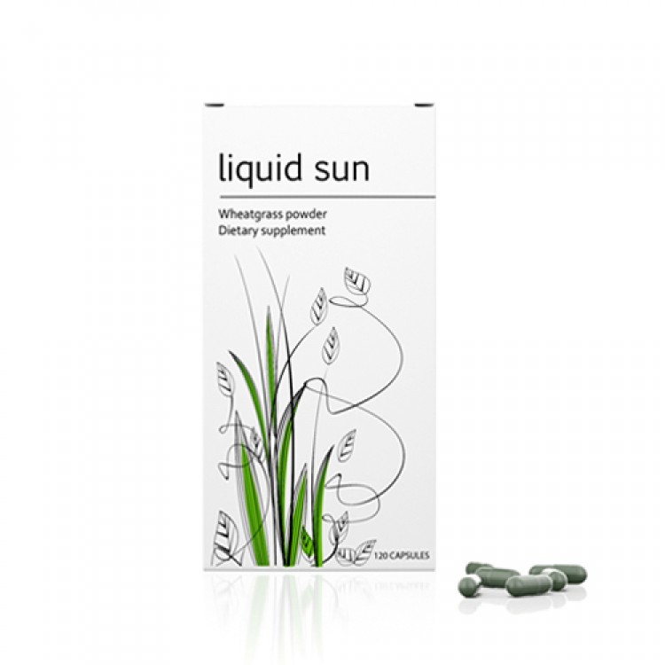 Млада зелена пшеница Liquid Sun капсули (Хранителни добавки) Млада зелена пшеница Liquid Sun капсули - Хранителни добавки